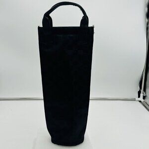 Tirrinia Black Wine Carrier Bag Insulated 1 Bottle Cooler Carrying Tote Travel